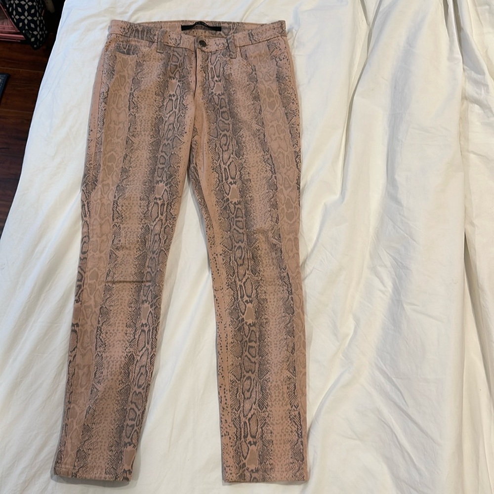 Blush snakeskin print joes jeans